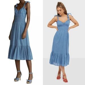 Polo Ralph Lauren Sleeveless Dress Cotton Star Polka Dot Sundress Patriotic